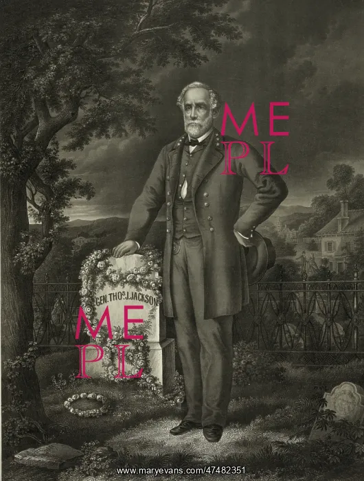 : General Robert E. Lee visits grave of Thomas Jackson : General Robert E. Lee visits grave of Thomas Jackson