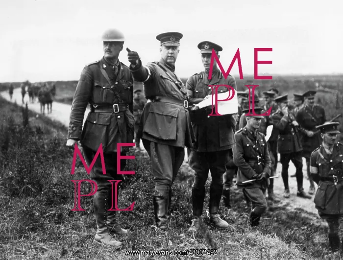 : General Sir Arthur Currie directing a practice attack : General Sir Arthur Currie directing a practice attack