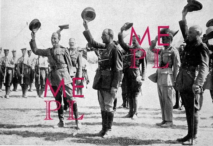 : General Sir Ian Hamilton cheering : General Sir Ian Hamilton cheering