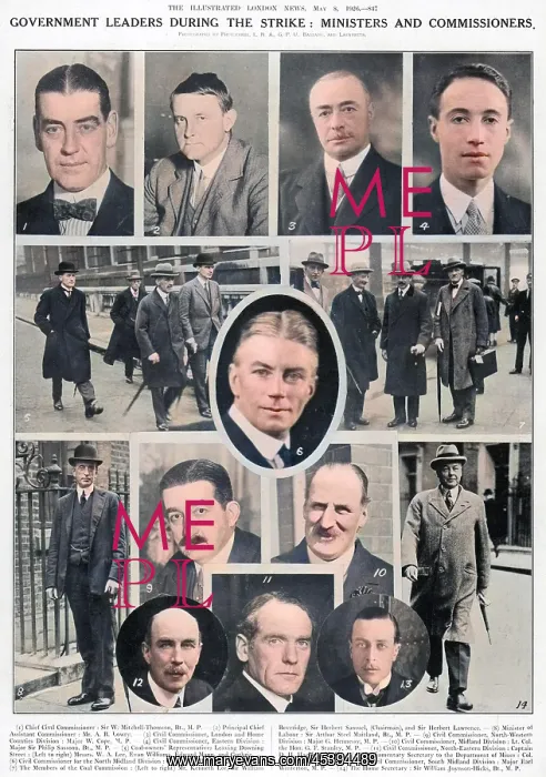 : The General Strike - Government leaders : The General Strike - Government leaders