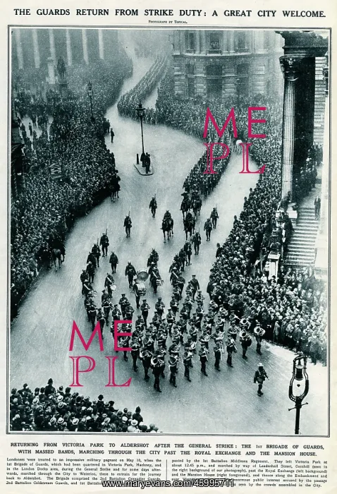 : The General Strike - Guards return from duty 1926 : The General Strike - Guards return from duty 1926