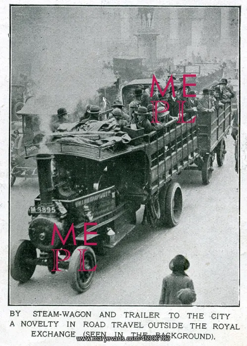 : The General Strike - travelling by trailer 1926 : The General Strike - travelling by trailer 1926