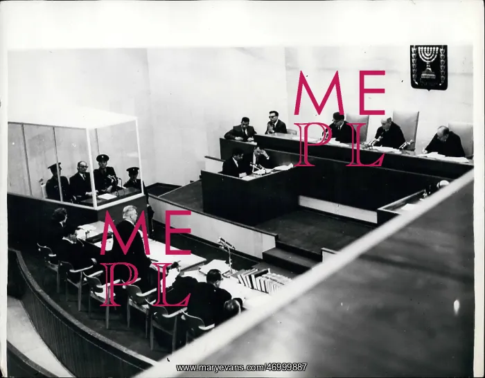 : General view of Adolf Eichmann trial in Jerusalem : General view of Adolf Eichmann trial in Jerusalem