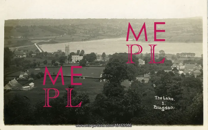 : General View, Blagdon Lake 1914 : General View, Blagdon Lake 1914