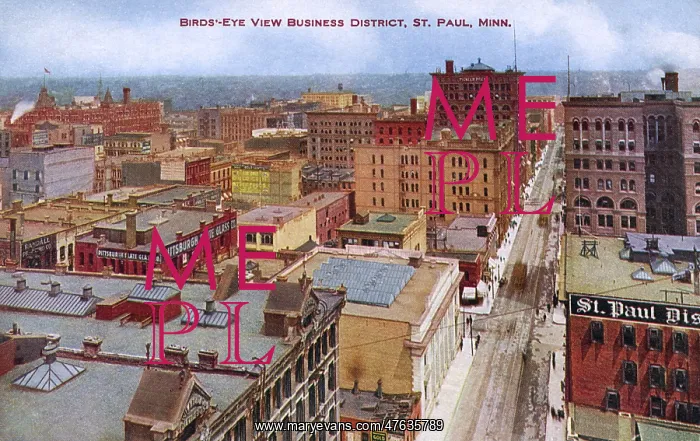 : General view of business district, St Paul, Minnesota, USA : General view of business district, St Paul, Minnesota, USA