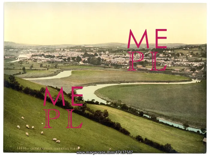 : General view, Carmarthen, Wales : General view, Carmarthen, Wales