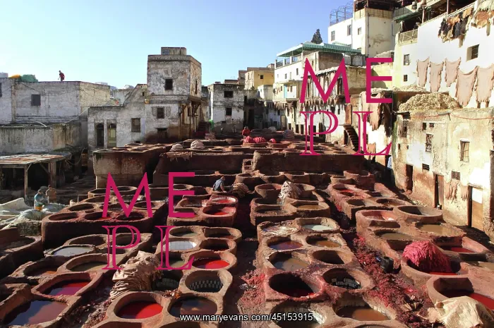 : Fez. General view of the Chouara tannery, Fez : Fez. General view of the Chouara tannery, Fez