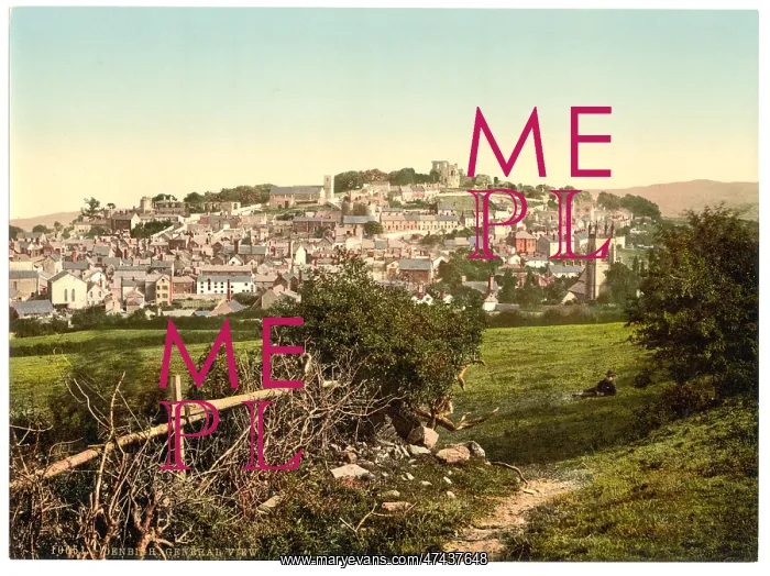 : General view, Denbigh, Wales : General view, Denbigh, Wales