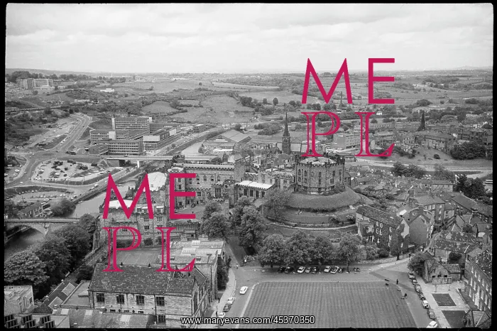 : A general view of Durham, seen from top of Cathedral : A general view of Durham, seen from top of Cathedral