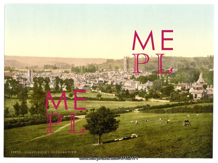 : General view, Glastonbury, England : General view, Glastonbury, England