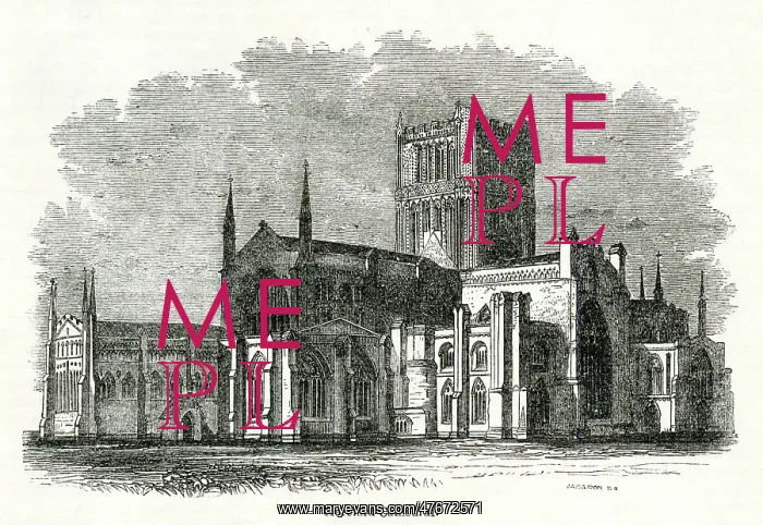 : General view of Hereford Cathedral, Herefordshire : General view of Hereford Cathedral, Herefordshire