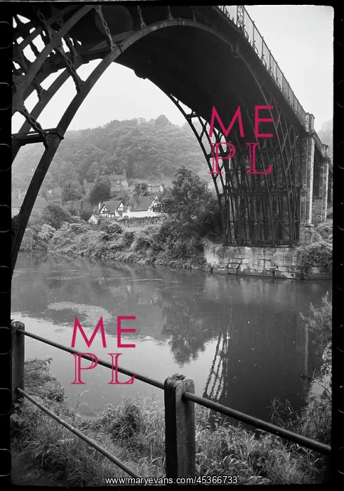 : A general view of the Iron Bridge, a single-span : A general view of the Iron Bridge, a single-span