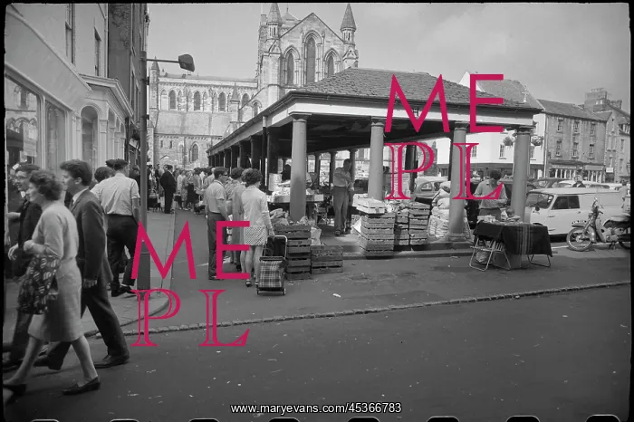 : A general view of the Market Place, showing the : A general view of the Market Place, showing the