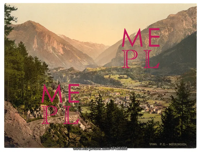: General view of Meiringen, Bernese Oberland, Switzerland : General view of Meiringen, Bernese Oberland, Switzerland