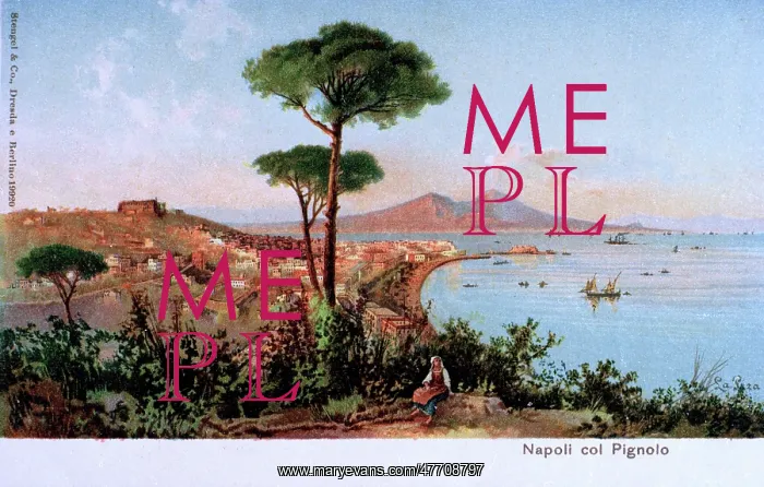 : General view of Naples and Pignolo, Italy : General view of Naples and Pignolo, Italy
