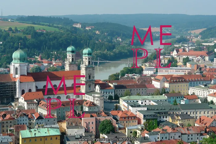 : General view of Passau, Lower Bavaria, Germany : General view of Passau, Lower Bavaria, Germany