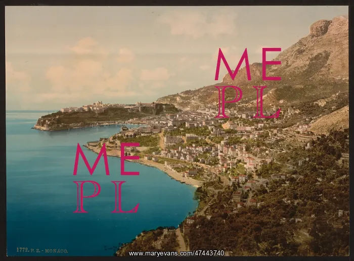 : General view of the principality, Monaco, Riviera : General view of the principality, Monaco, Riviera