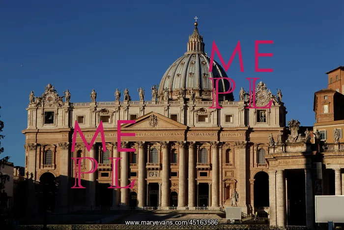 : Rome. General view of St Peter's Cathedral, Vatican City : Rome. General view of St Peter's Cathedral, Vatican City