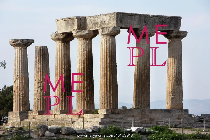 : General view of the Temple of Apollo, Corinth : General view of the Temple of Apollo, Corinth