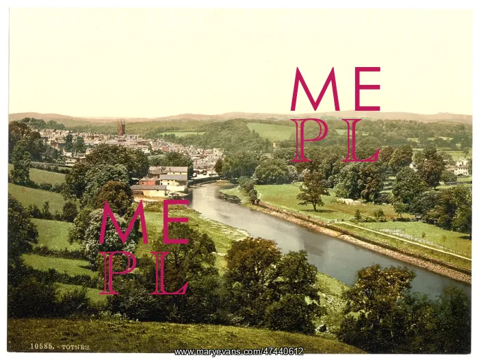 : General view, Totnes, England : General view, Totnes, England