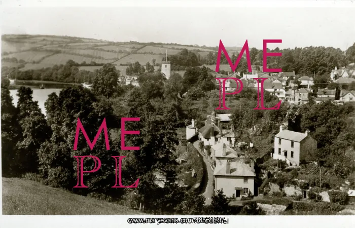 : General View of the Town, Stoke Gabriel, Devon : General View of the Town, Stoke Gabriel, Devon