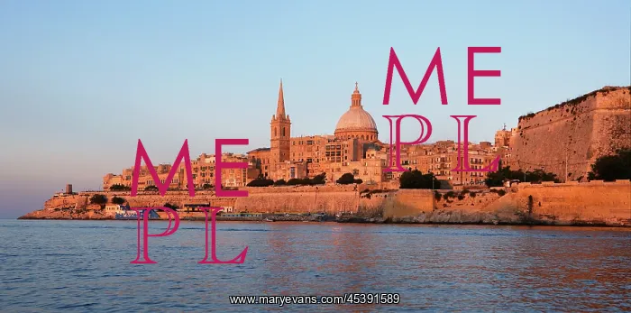 : Malta. General view of Valletta, Malta from the sea : Malta. General view of Valletta, Malta from the sea