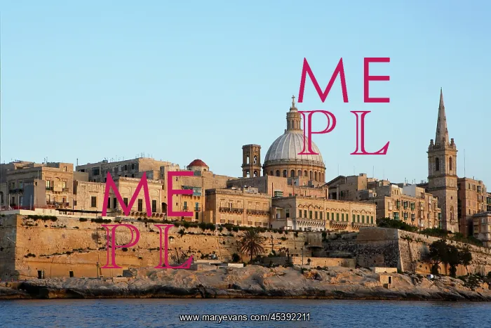 : Malta. General view of Valletta, Malta from the sea : Malta. General view of Valletta, Malta from the sea