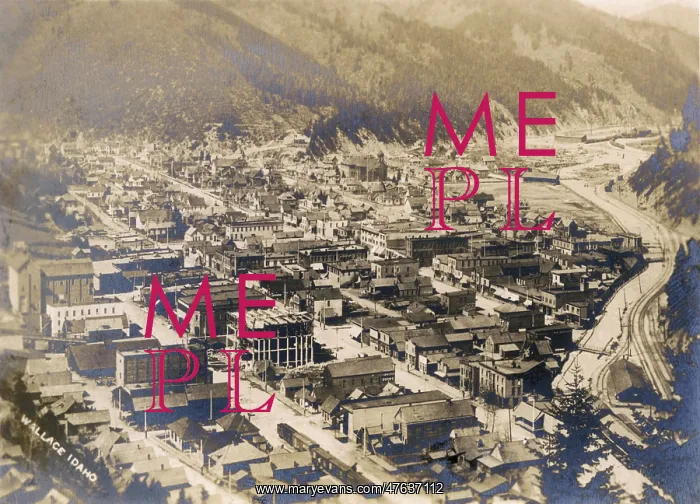  : General view of Wallace, Idaho, USA