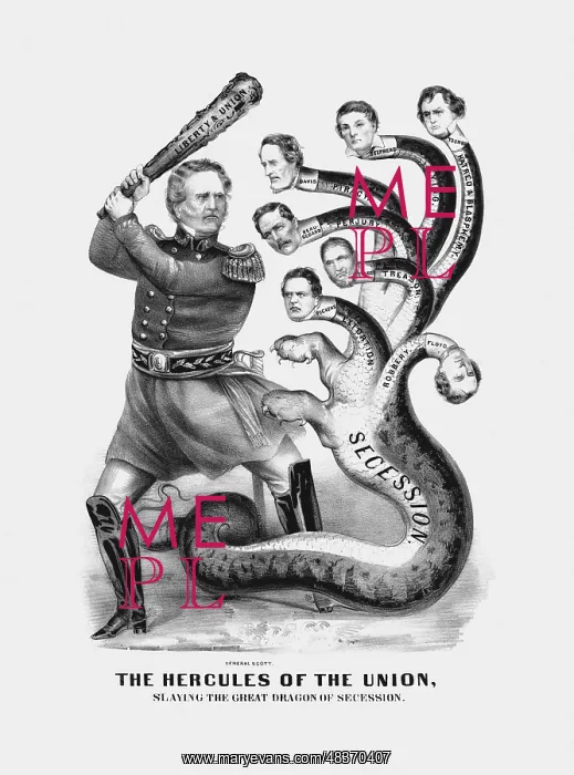: General Winfield Scott of the Union Army, depicted : General Winfield Scott of the Union Army, depicted