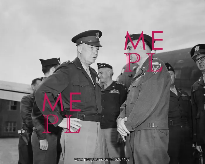 : Generals Dwight Eisenhower and Lucius Clay at : Generals Dwight Eisenhower and Lucius Clay at