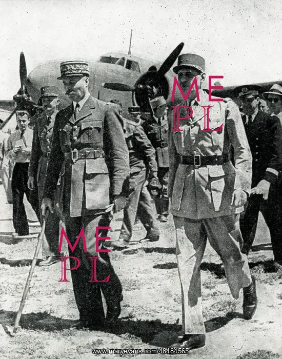: Generals Giraud and de Gaulle at Algiers, WW2 : Generals Giraud and de Gaulle at Algiers, WW2