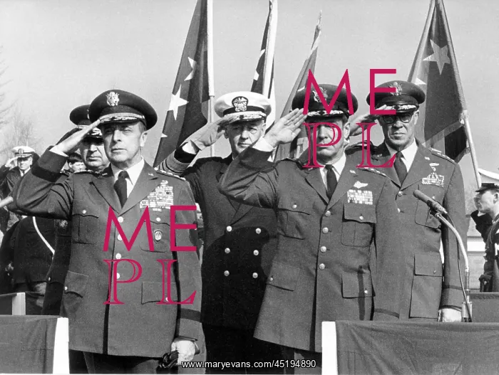 : Generals during military parade of the US Army in Stuttgart : Generals during military parade of the US Army in Stuttgart