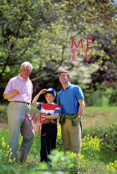 : Three Generations Father Son and Grandson Standing Togeth : Three Generations Father Son and Grandson Standing Togeth