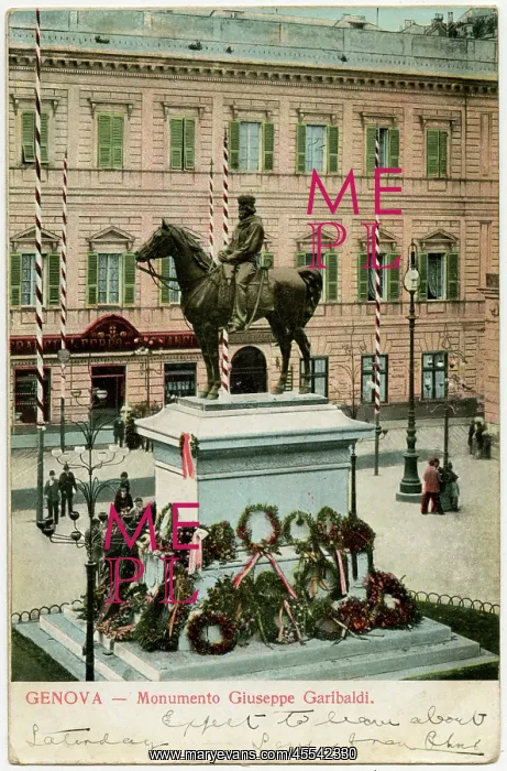 : Genoa, Italy - Giuseppe Garibaldi Monument : Genoa, Italy - Giuseppe Garibaldi Monument