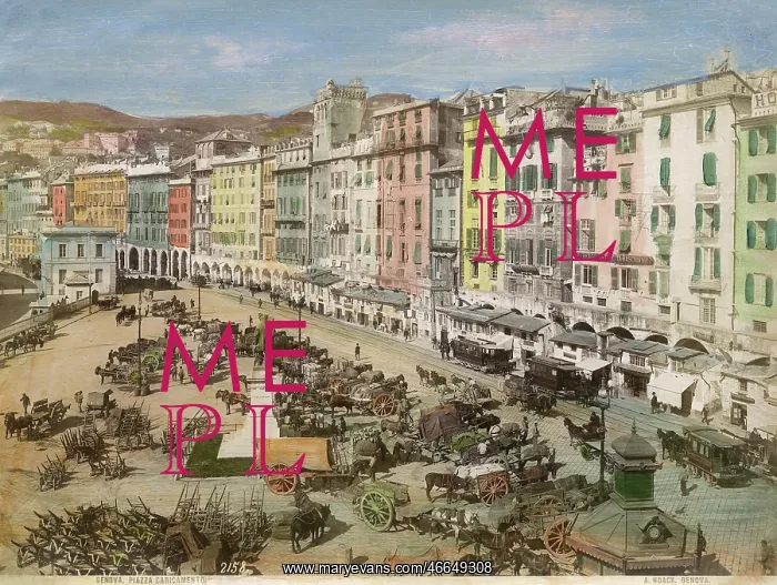 : Genoa, Italy - Piazza Caricamento : Genoa, Italy - Piazza Caricamento