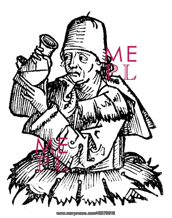 : Gentile da Foligno (d.1348) examining a sample : Gentile da Foligno (d.1348) examining a sample
