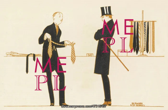 : Gentleman Buying Necktie : Gentleman Buying Necktie