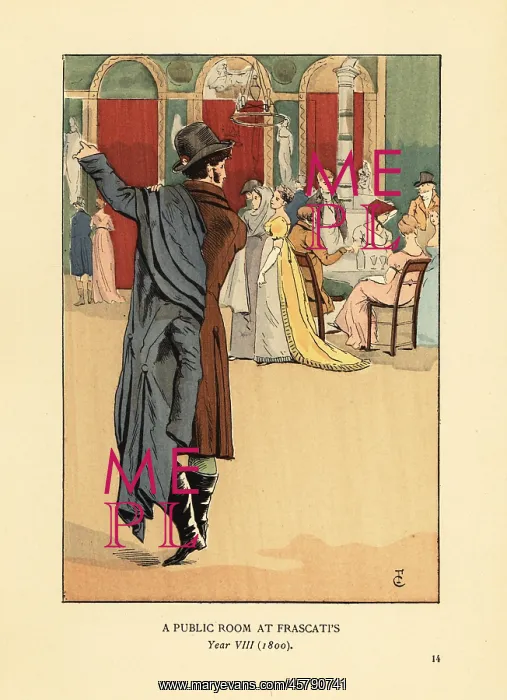 : Gentleman in carrick coat in Frascati's, Paris : Gentleman in carrick coat in Frascati's, Paris