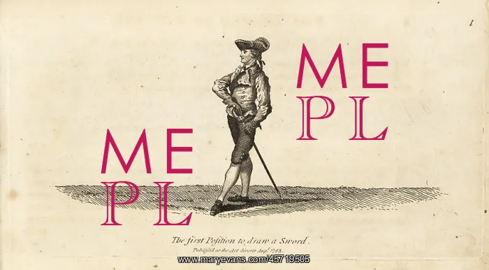 : Gentleman fencer in first position to draw a sword : Gentleman fencer in first position to draw a sword
