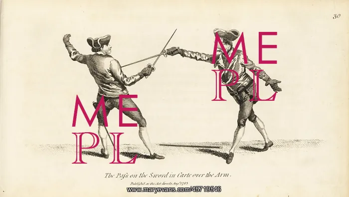 : Gentleman fencer making the Pass on the sword : Gentleman fencer making the Pass on the sword
