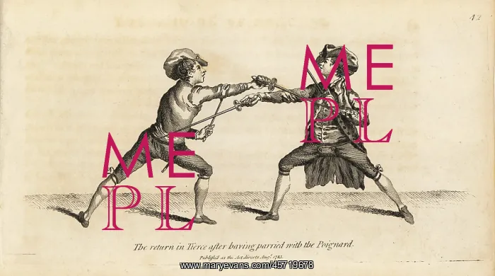 : Gentleman fencer making the return thrust in Tierce : Gentleman fencer making the return thrust in Tierce