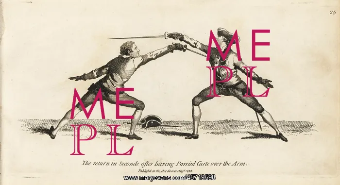 : Gentleman fencer making the Seconde return : Gentleman fencer making the Seconde return