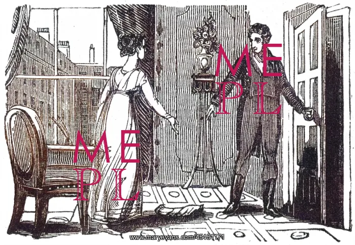 : Gentleman and lady in a room, c.1810 : Gentleman and lady in a room, c.1810