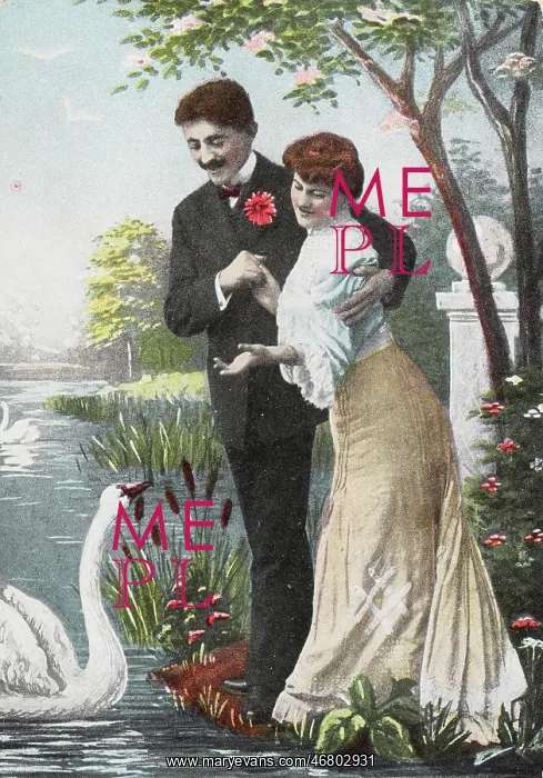  : A gentleman and a lady with swan