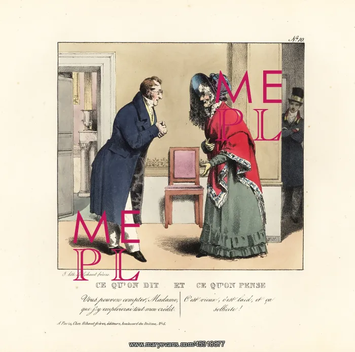 : Gentleman and old lady in a hotel room : Gentleman and old lady in a hotel room
