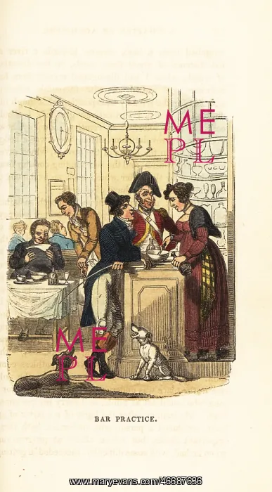 : A gentleman and soldier flirting with an innkeeper : A gentleman and soldier flirting with an innkeeper