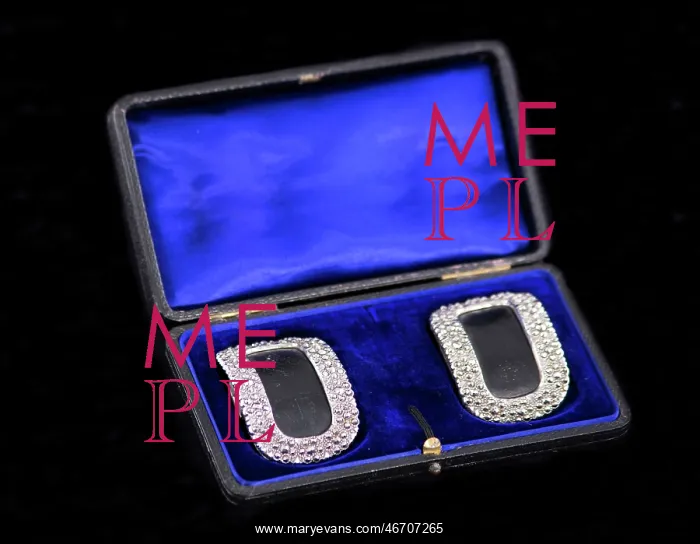 : Gentleman's shoe buckles, c1908-10 : Gentleman's shoe buckles, c1908-10