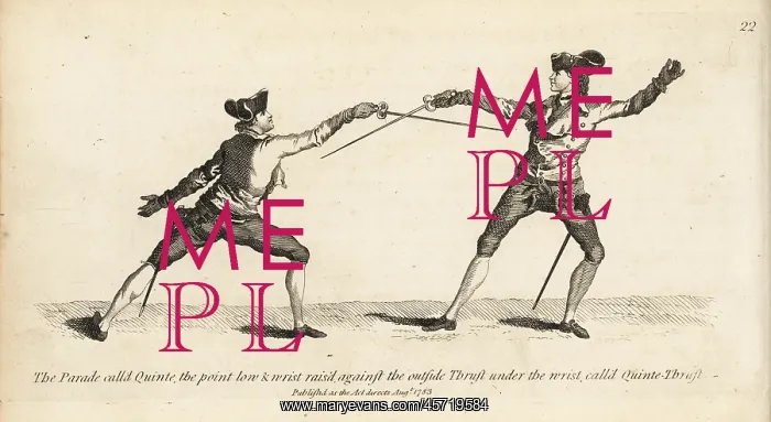 : Gentlemen fencers in the Quinte parry against Quinte Thrust : Gentlemen fencers in the Quinte parry against Quinte Thrust