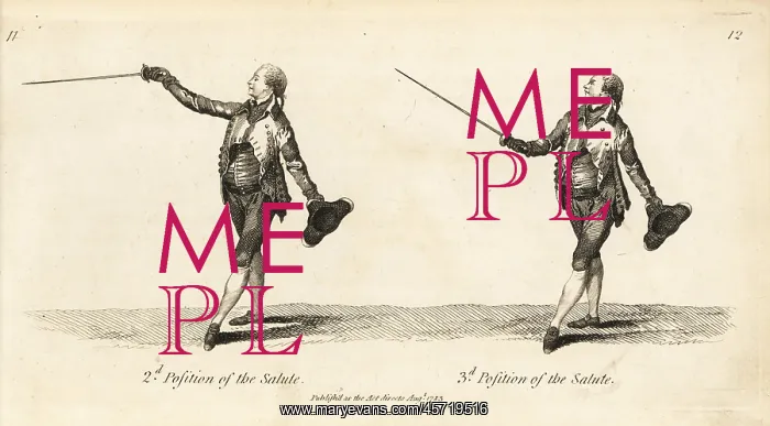 : Gentlemen fencers in the second and third : Gentlemen fencers in the second and third