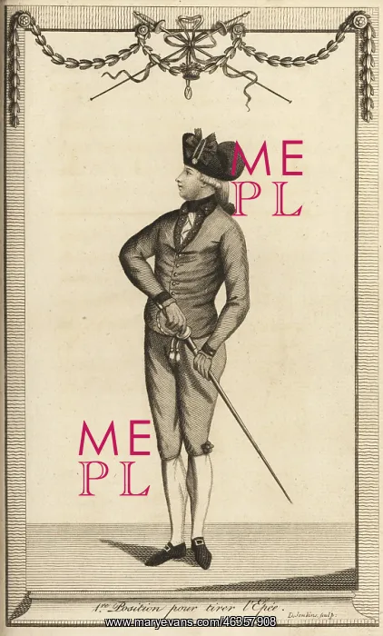 : Gentlemen in first position to draw his sword : Gentlemen in first position to draw his sword